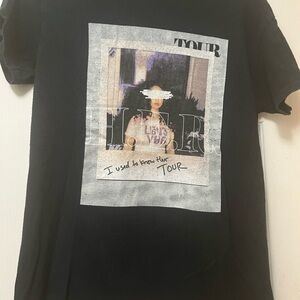 H.E.R Black Tour Dates Tee with Red Script Accent